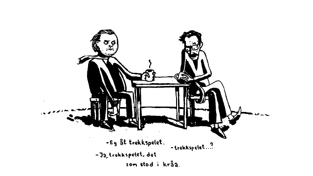Jon Fosse åt trekkspelet