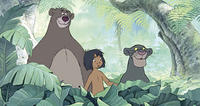 Baloo, Mowgli og Bagheera